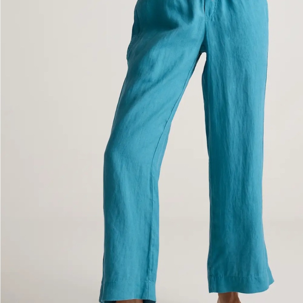 Quince Blue Wide Leg linen pant XL